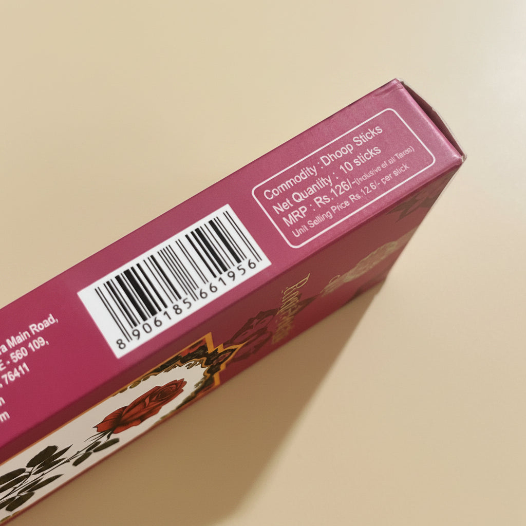 Orkay Fragrances Rose Petals Bambooless Dhoop Sticks (10 sticks)