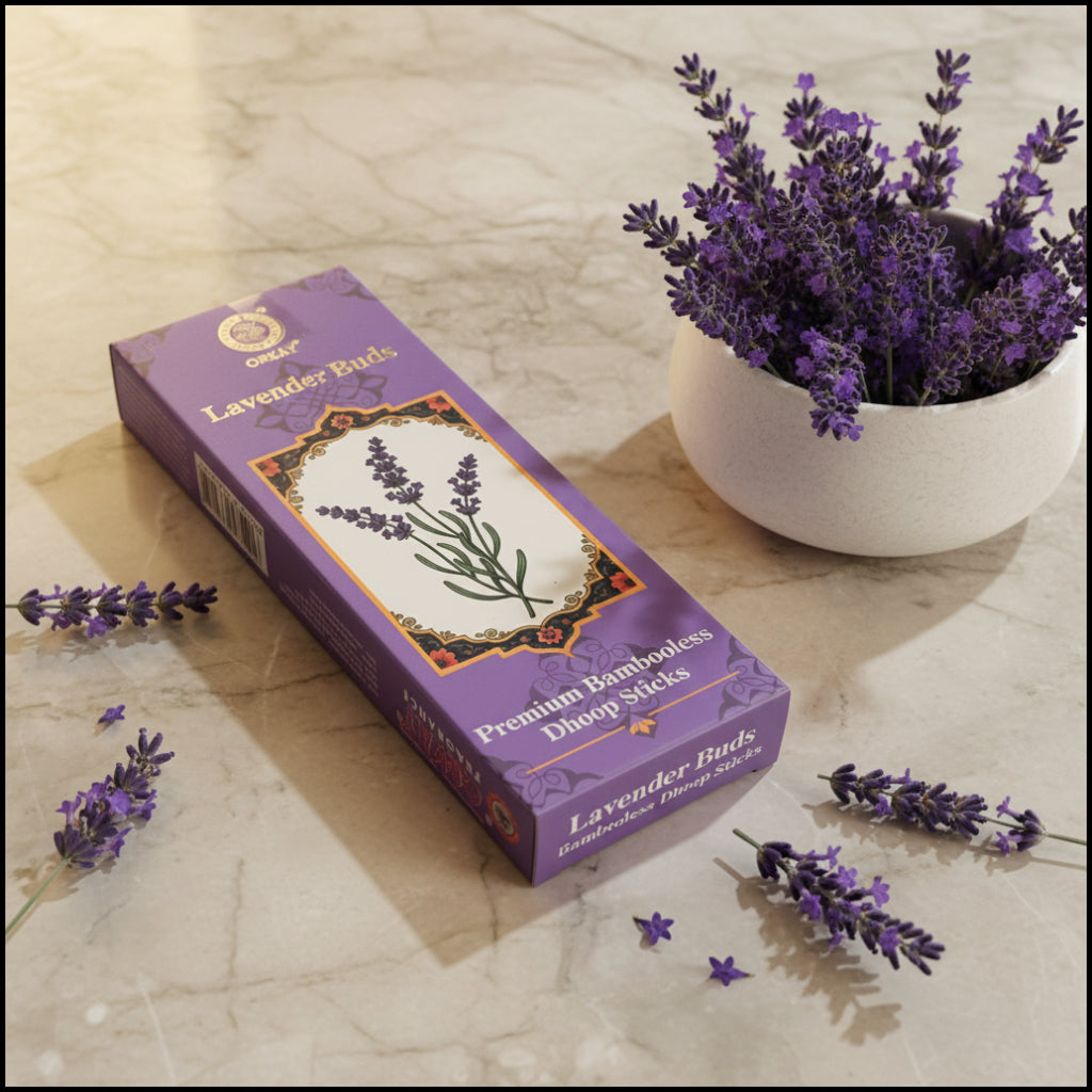 Orkay Fragrances Lavender Bambooless Dhoop Sticks (10 sticks)