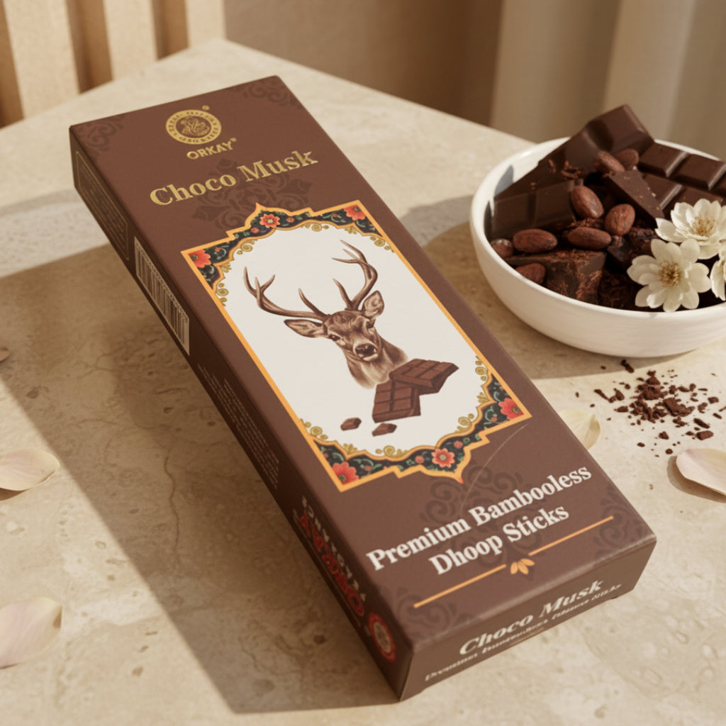 Orkay Fragrances Choco Musk Bambooless Dhoop Sticks (10 sticks)