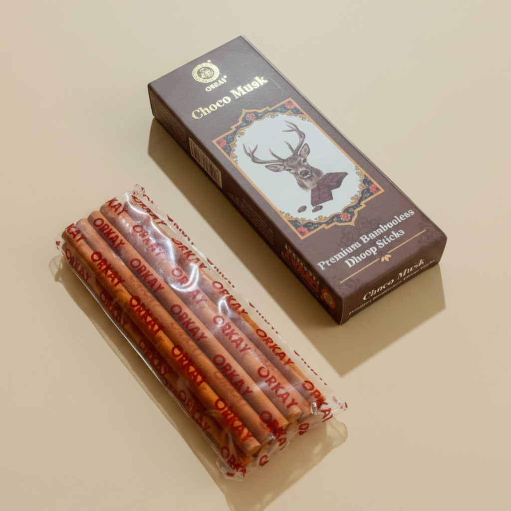 Orkay Fragrances Choco Musk Bambooless Dhoop Sticks (10 sticks)