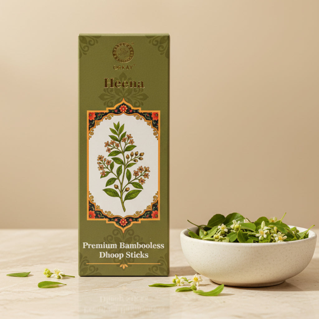 Orkay Fragrances Heena Bambooless Dhoop Sticks (10 sticks)