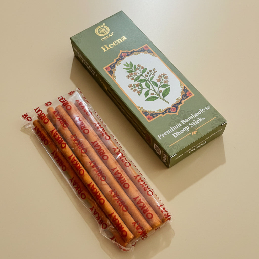 Orkay Fragrances Heena Bambooless Dhoop Sticks (10 sticks)