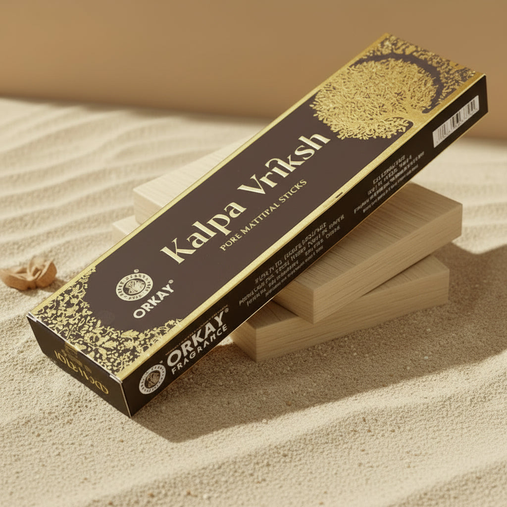 Orkay Fragrances Kalpa Vriksh Incense Sticks Green (100 Gm)