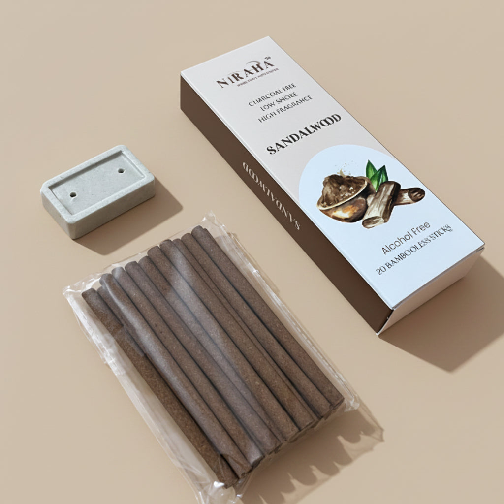 Niraha SANDALWOOD Bambooless Sticks(20 Sticks)