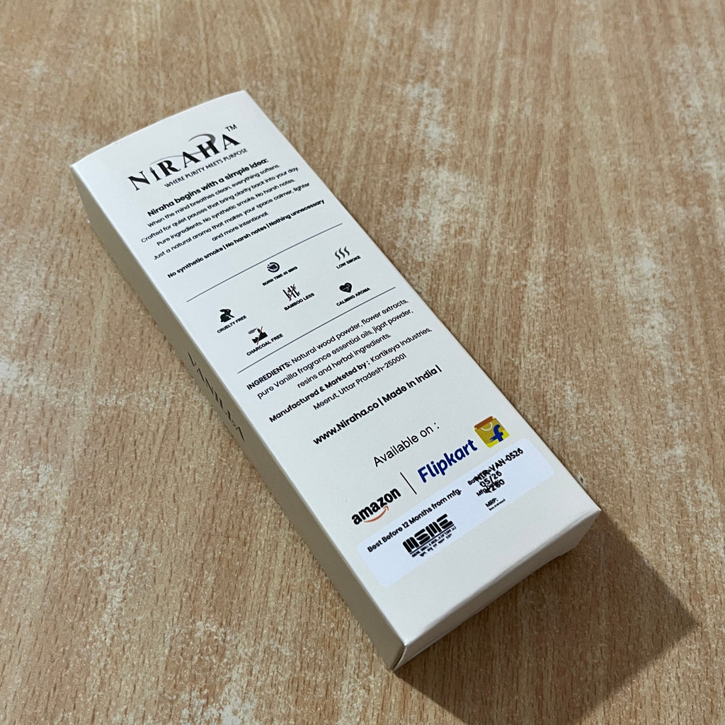 Niraha VANILLA Bambooless Sticks(20 Sticks)