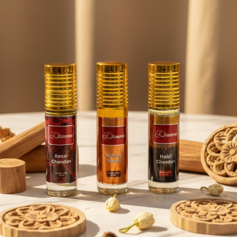 Damroo Woody And Earthy Attar Pack of 3(6ml)
