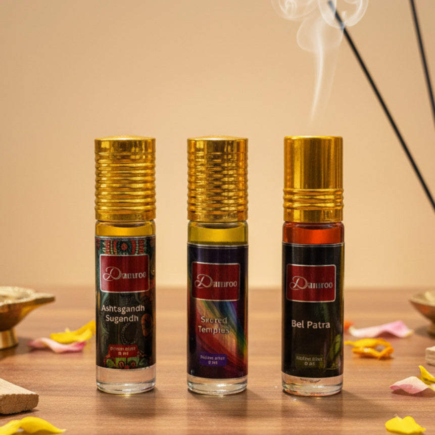 Damroo Sacred Rituals Attar Set Pack of 3(6ml)