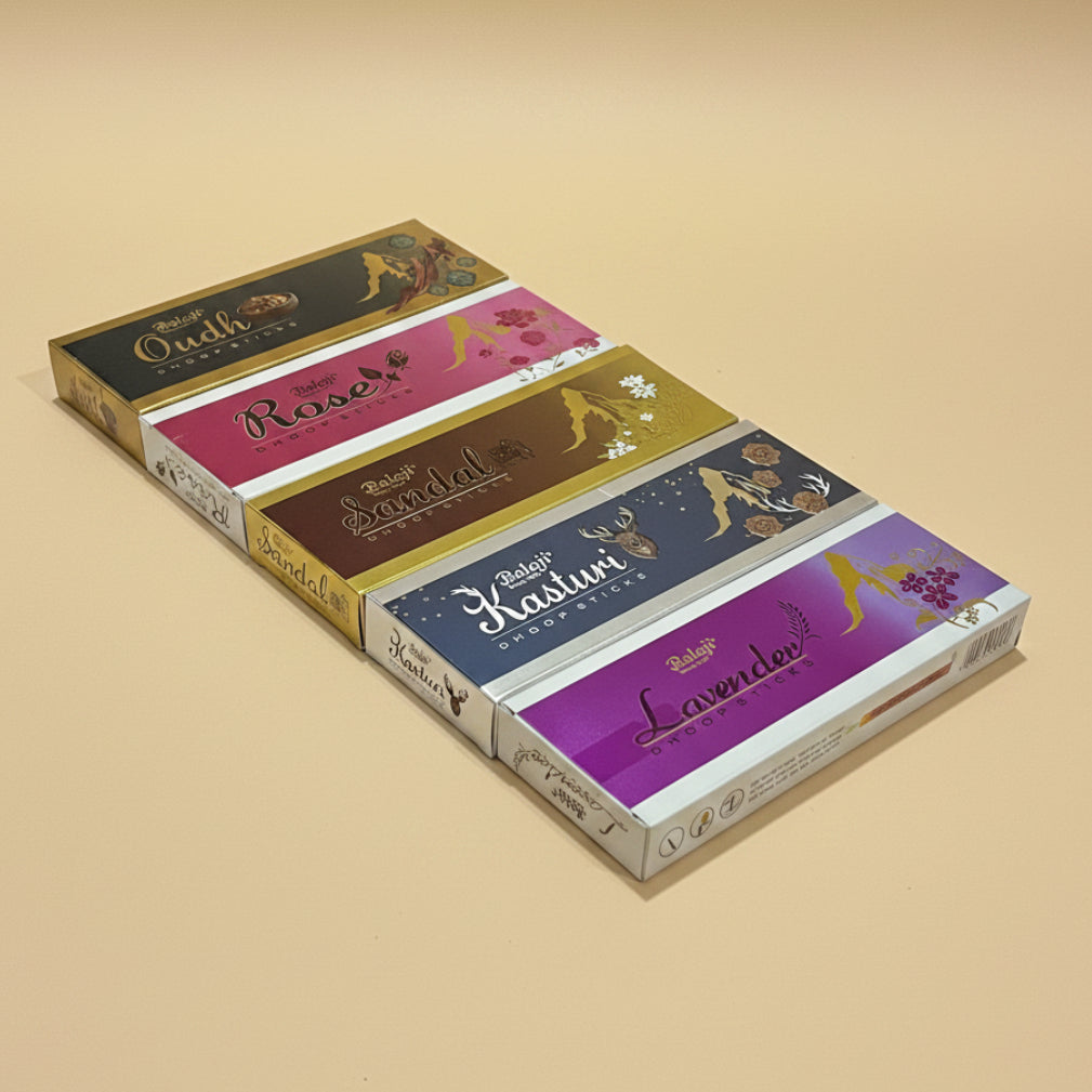 Balaji Set of 5 Dhoop sticks(10 sticks)