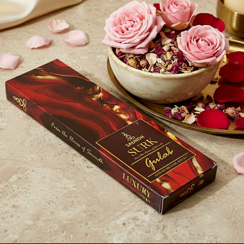 Saundh Gulab Luxury Incense Sticks(50 gms)