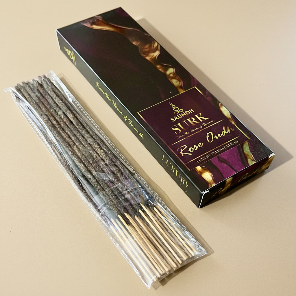 Saundh Rose Oudh Luxury Incense Sticks(50 gms)