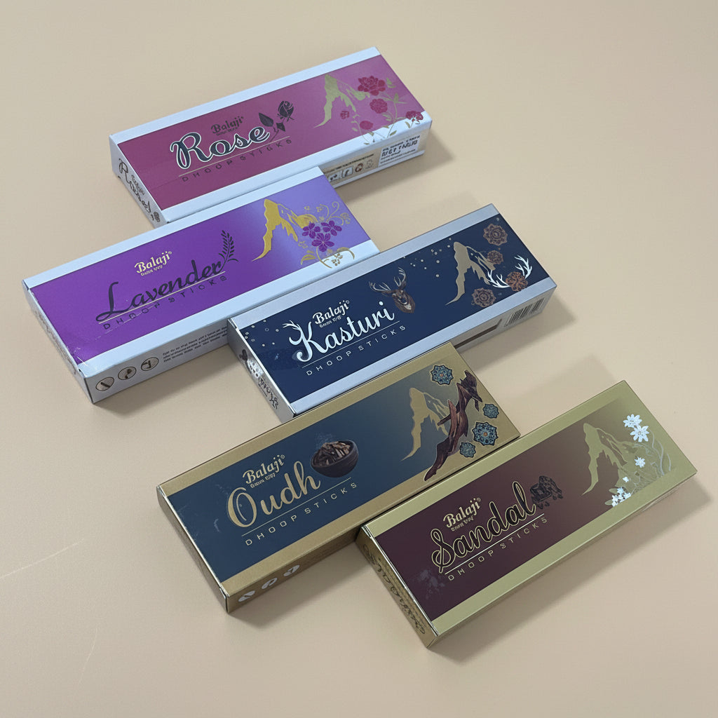 Balaji Set of 5 Dhoop sticks(10 sticks)