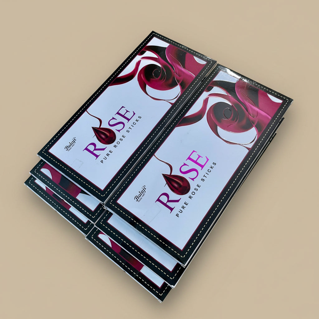 Combo of 6 Balaji Rose Luxury Incense Sticks (25*6= 150 sticks)