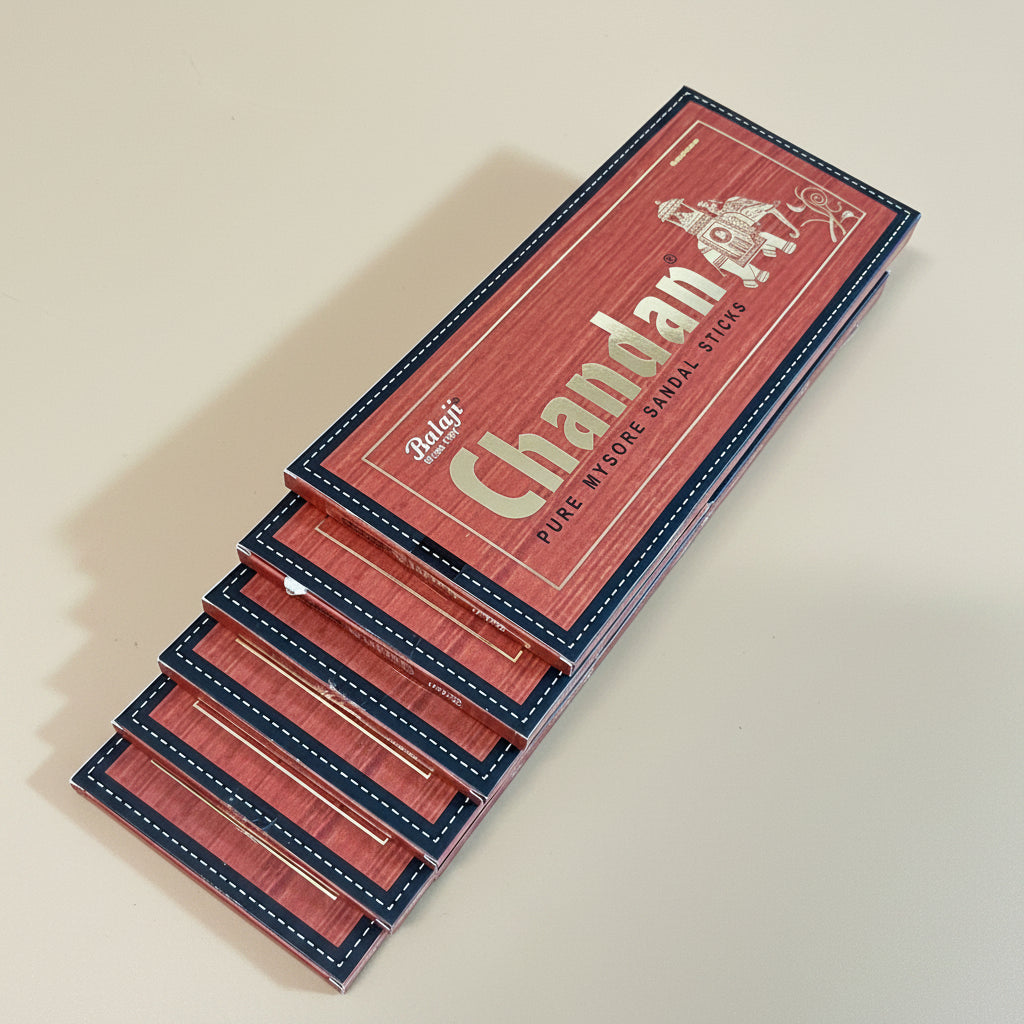 Combo of 6 Balaji Chandan Luxury Incense Sticks (25*6= 150 sticks)