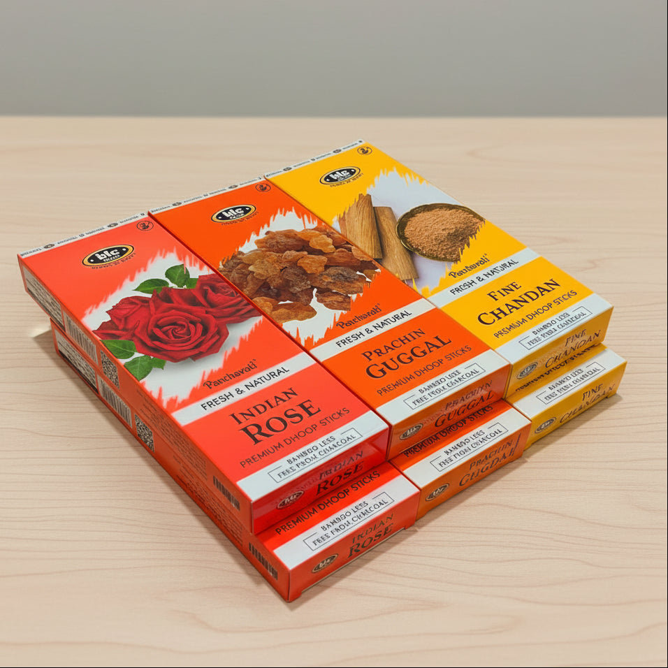 Combo of 6 Bic Bamboless Dhoop Sticks(GU, RO, CH)