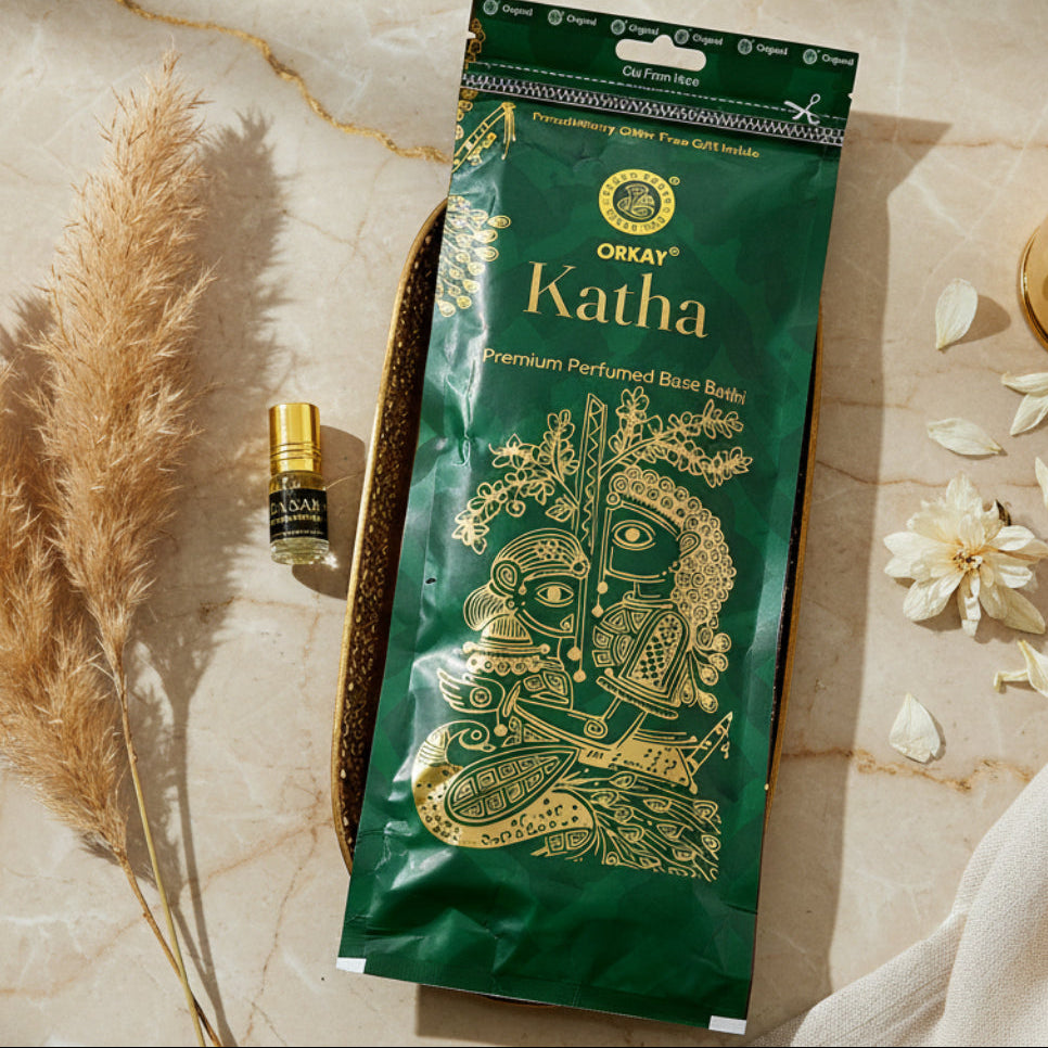 Orkay KATHA Premium Perfumed Base Bathi Incense Sticks zipper (100gm)