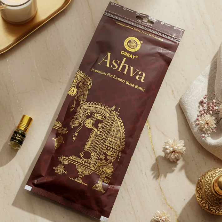 Orkay Ashva Premium Perfumed Base Bathi Incense Sticks Zipper (100gm)