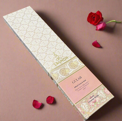 Saundh GULAB  luxury incense sticks( 15 Sticks )