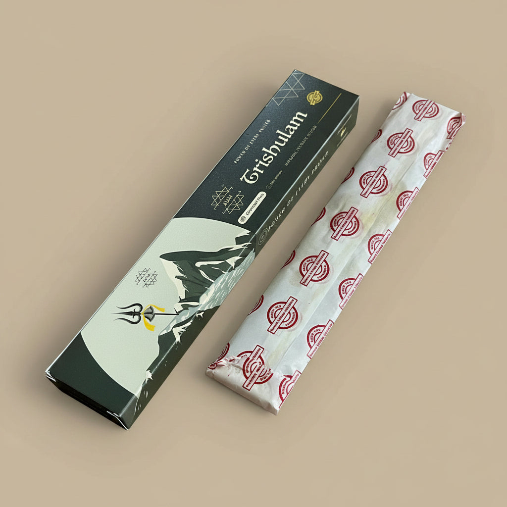 Aum Trishulam Natural Incense Sticks(12 Sticks)