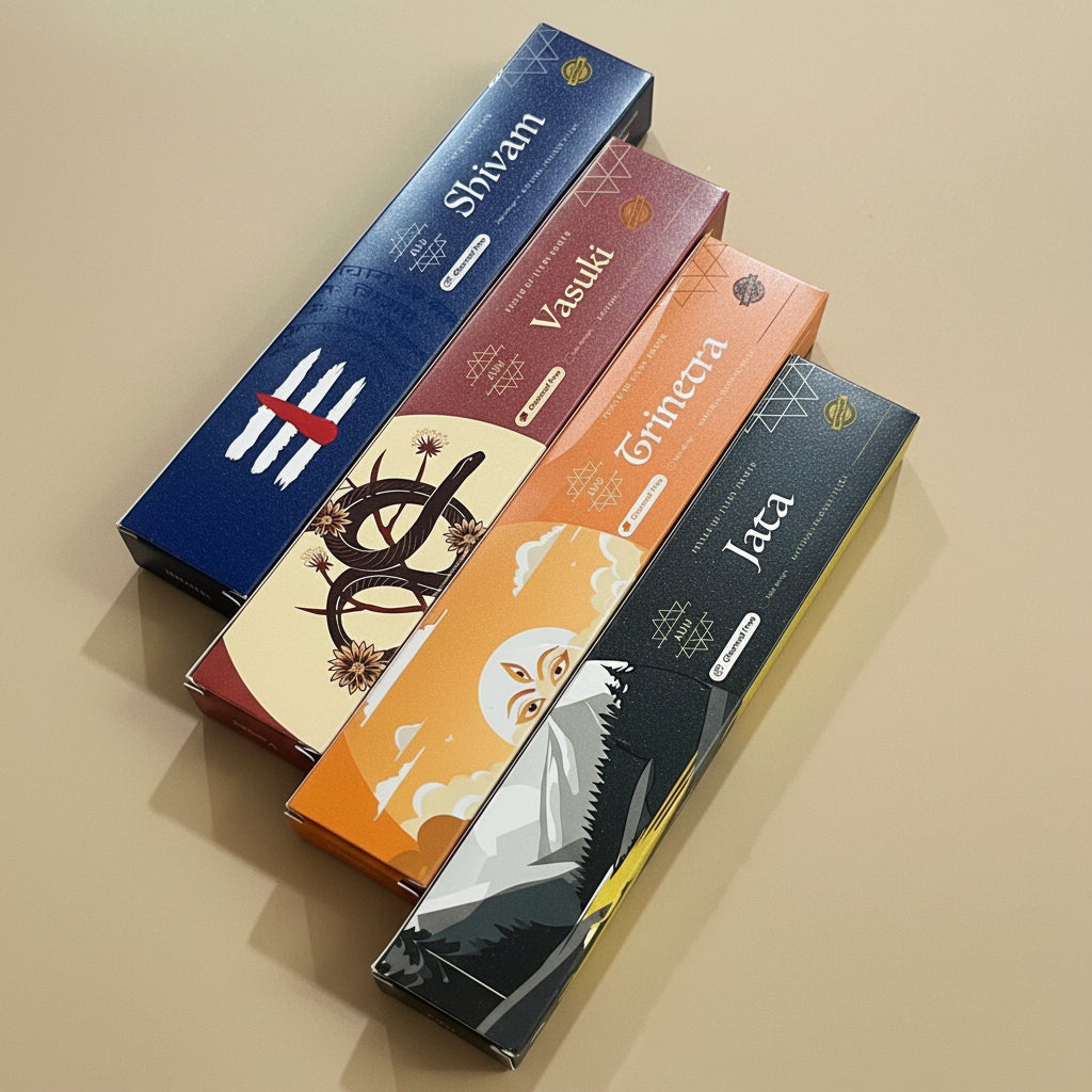Combo of 4 Aum Shivam,Vasuki,Trinerra,Jata Incense sticks(4*12 Sticks)