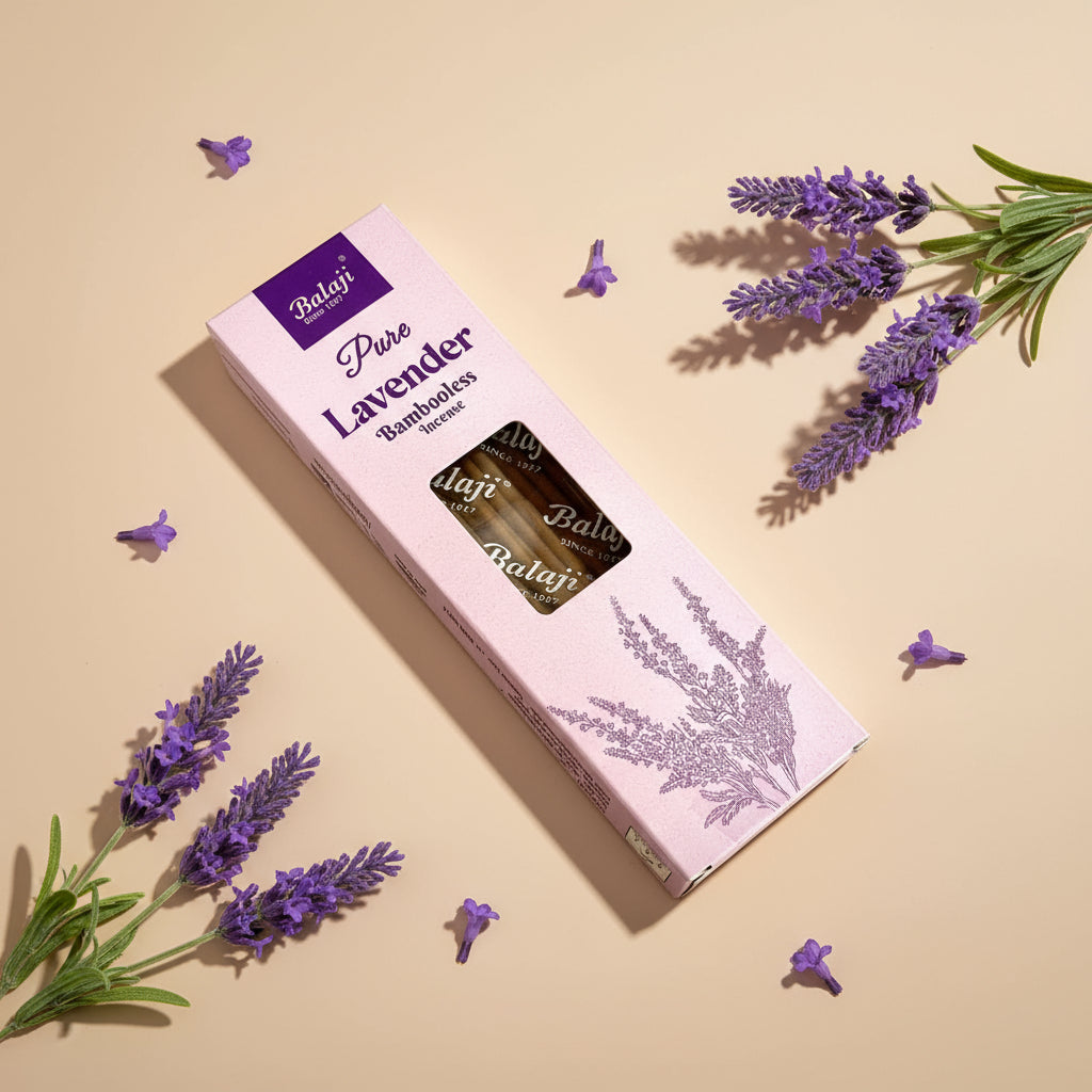 Balaji PURE LAVENDER Premium Bambooless Dhoop Sticks (100 gm)