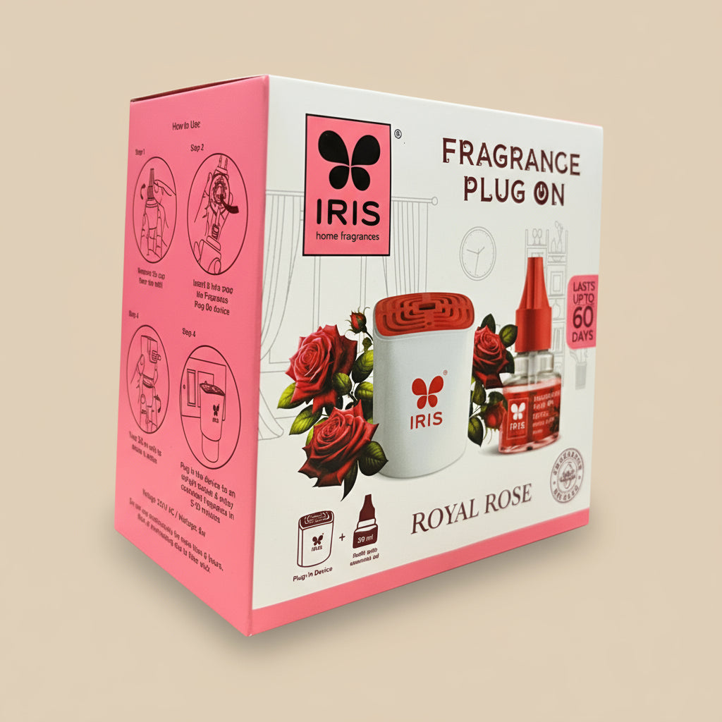 IRIS Fragrance Plug On ROYAL ROSE Reed Diffuser (100gm)