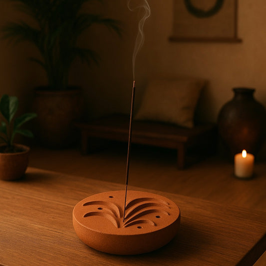 Ceramic incense holder -circle