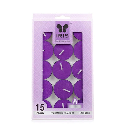 IRIS Lavender Tea Light Candles Pack of 15