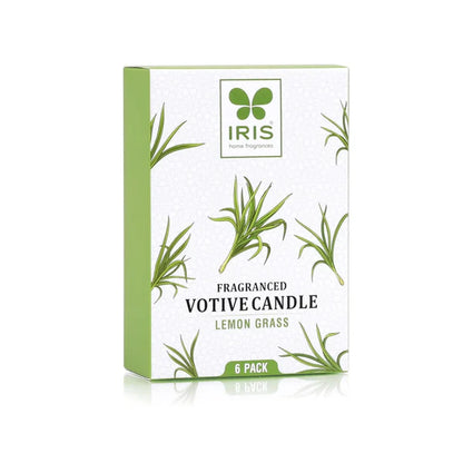 IRIS LEMON GRASS Votive Candles (Pack of 6)
