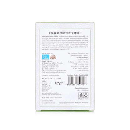 IRIS LEMON GRASS Votive Candles (Pack of 6)