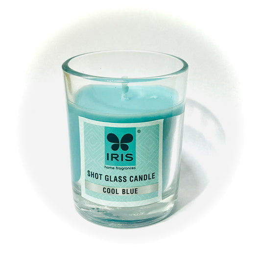 IRIS Shot Glass Candle-  Cool Blue 40gms