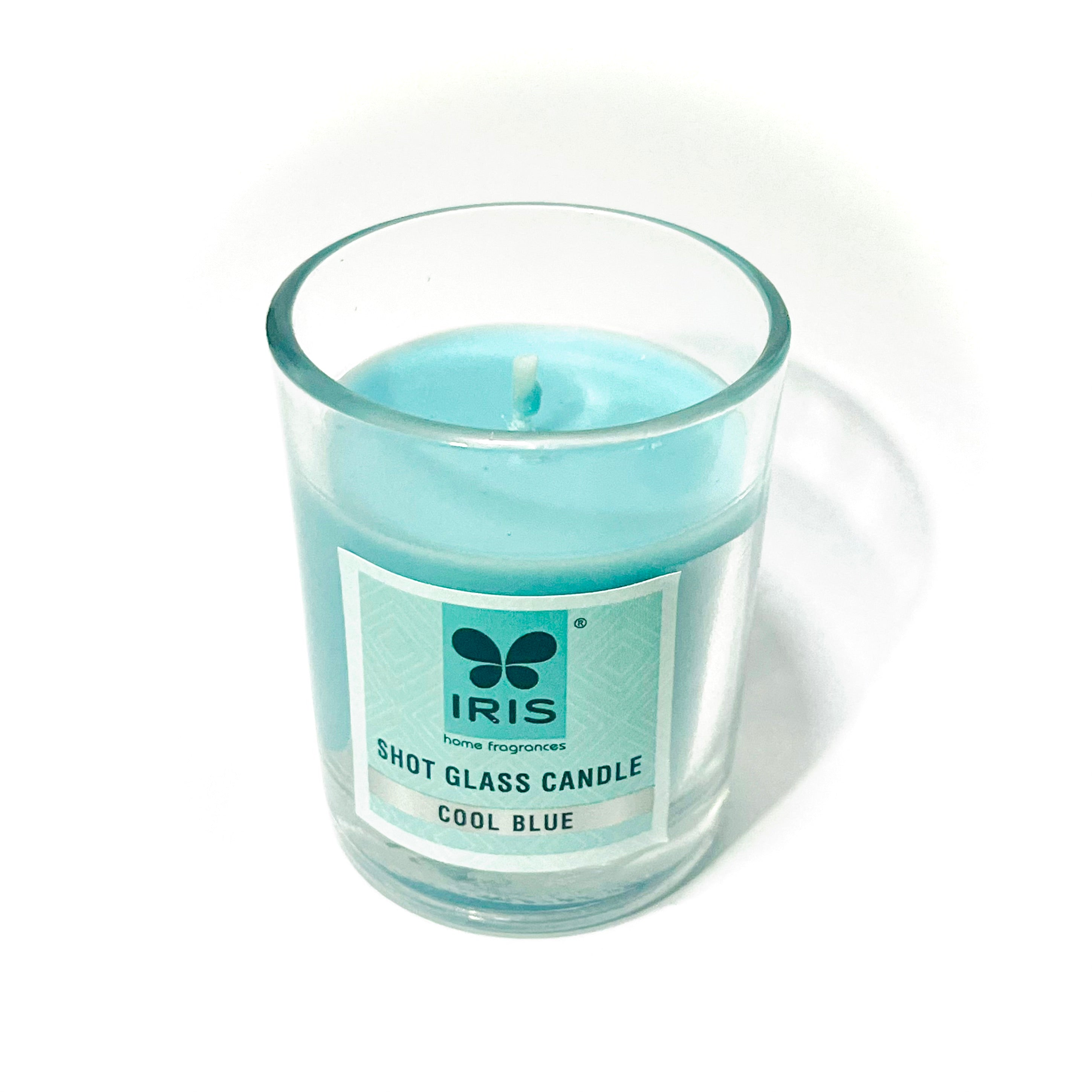 IRIS Shot Glass Candle-  Cool Blue 40gms