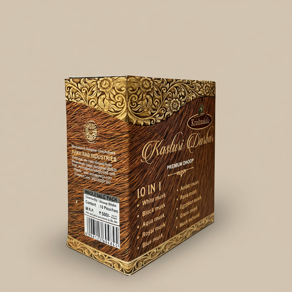 Krishnakala KASTURI DARBAR Premium Dhoop(10 Pouches)