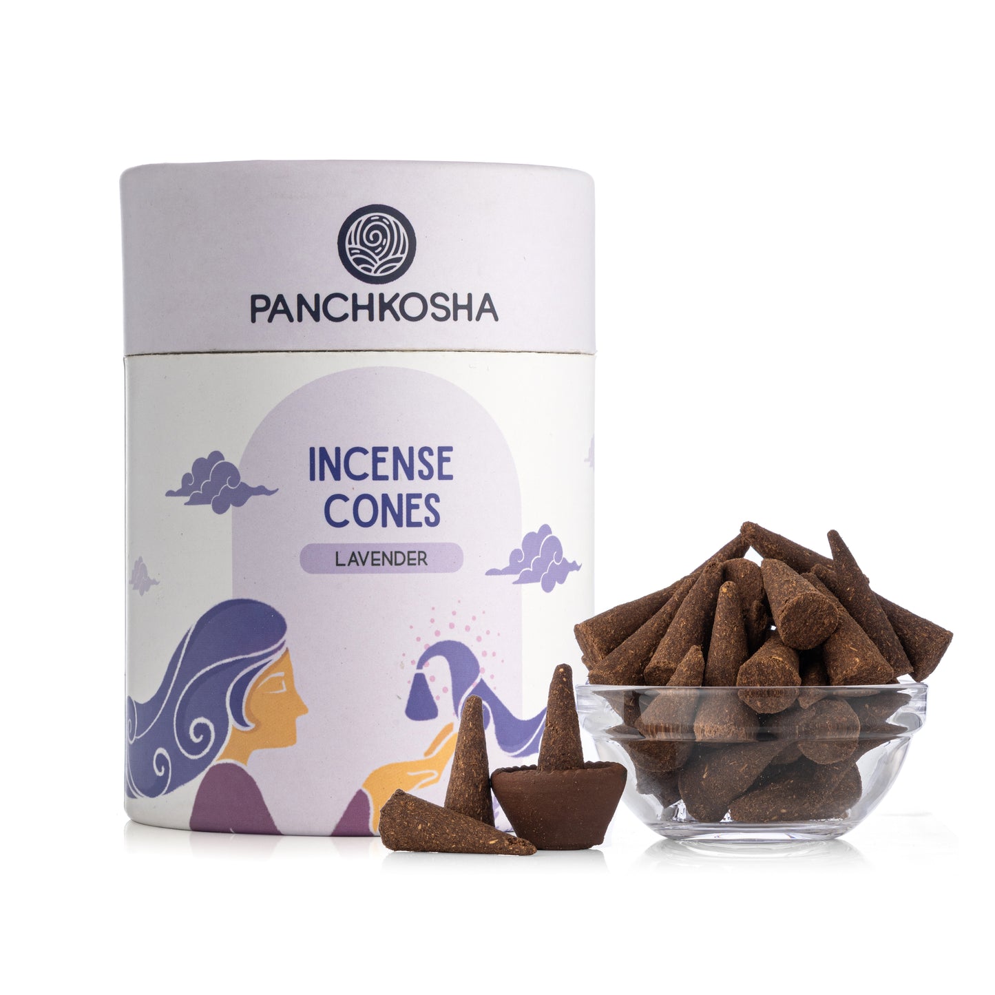 Panchkosha LAVENDER Incense Cones (51 units)