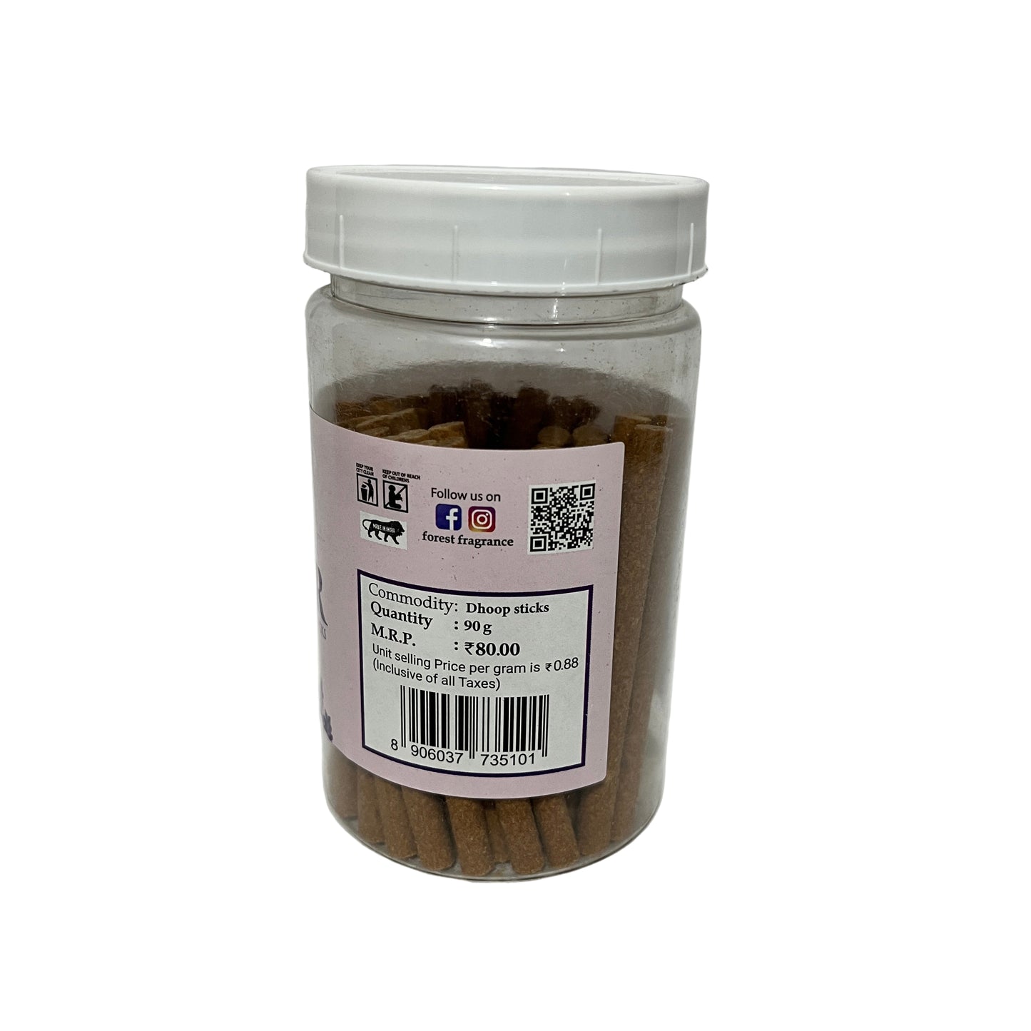 Forest Fragrance LAVENDER Premium Dhoop Sticks Jar (90 gm)