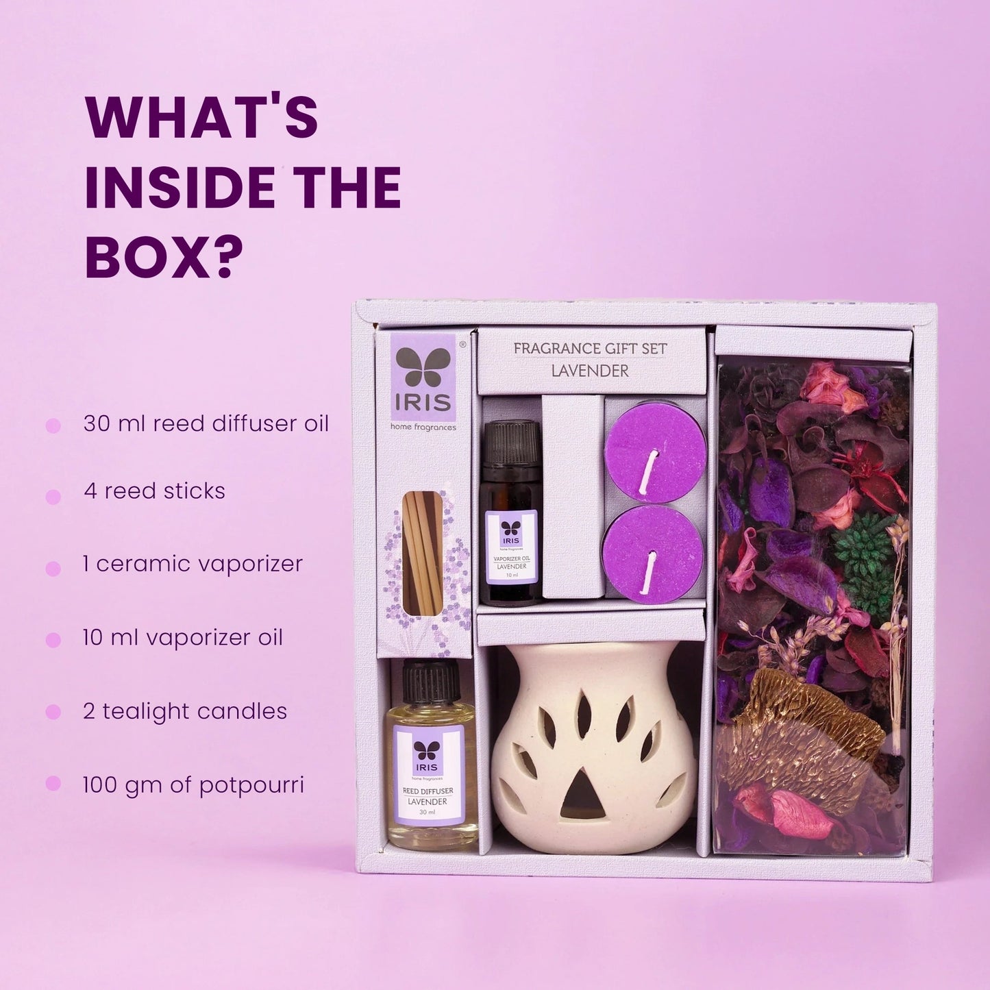 IRIS Vaporiser & Potpourri GIFT SET- Lavender