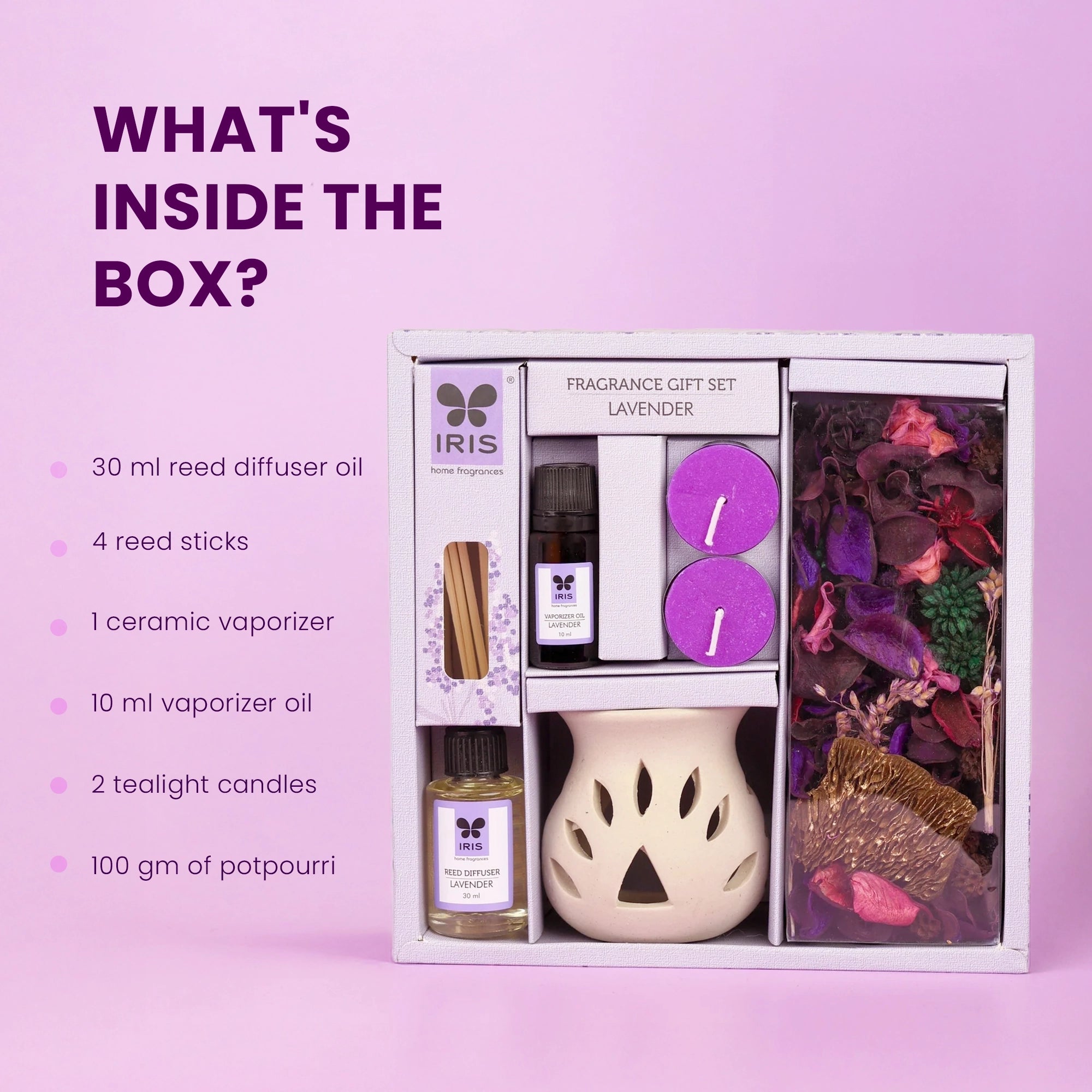 IRIS Vaporiser & Potpourri GIFT SET- Lavender