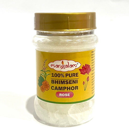 Mangalam Bhimseni Camphor ROSE Jar (100 gms)