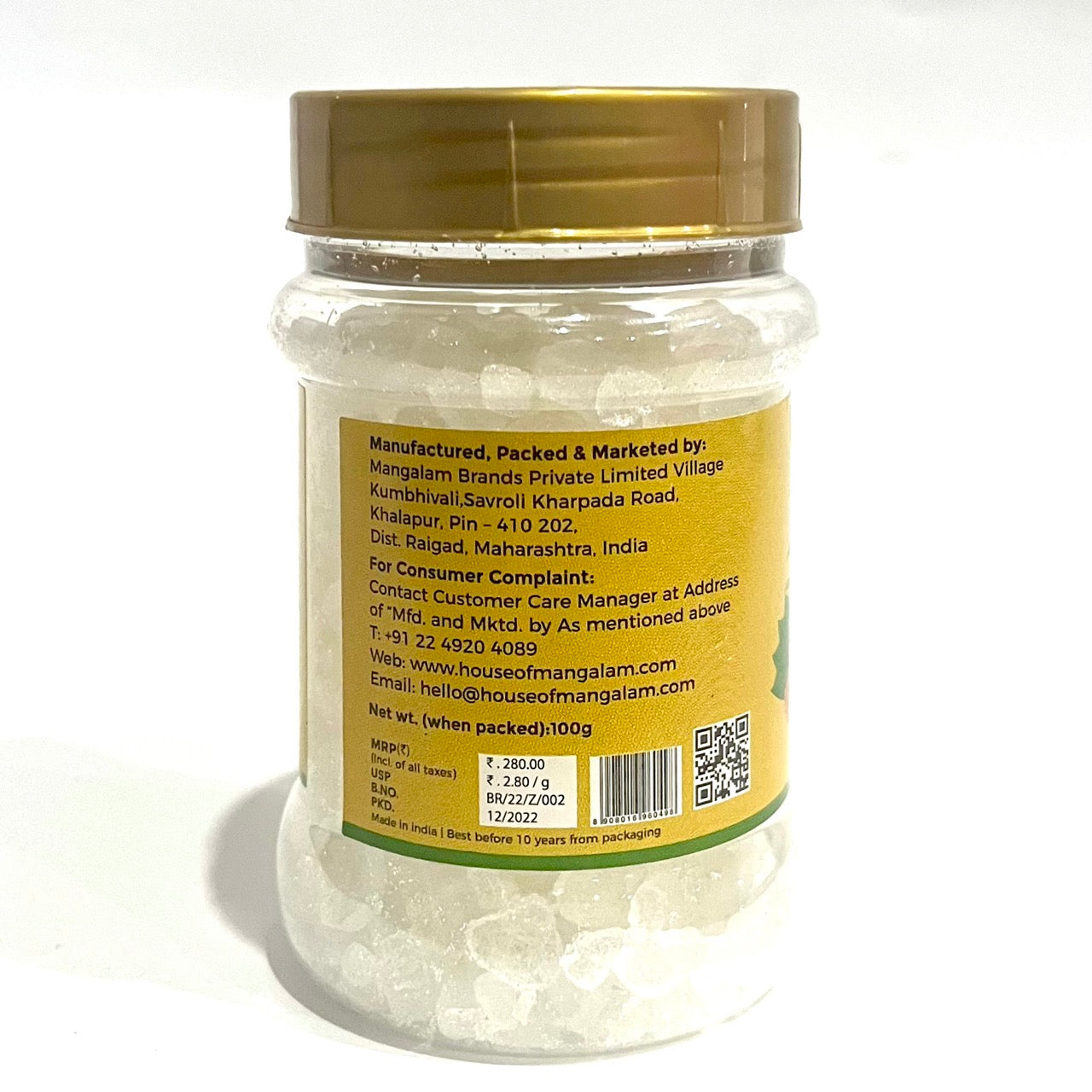 Mangalam Bhimseni Camphor ROSE Jar (100 gms)