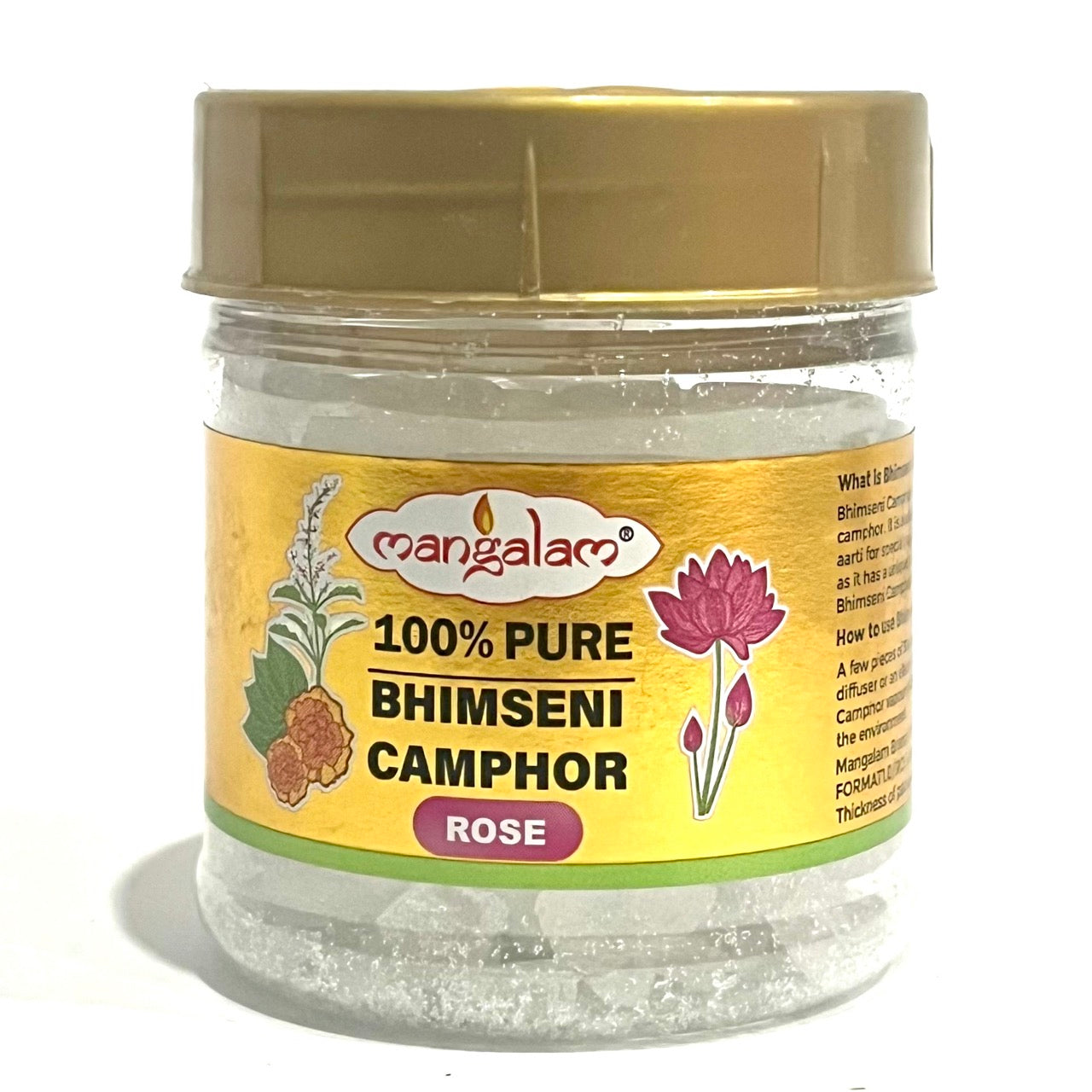 Mangalam Bhimseni Camphor ROSE Jar (50 gms)