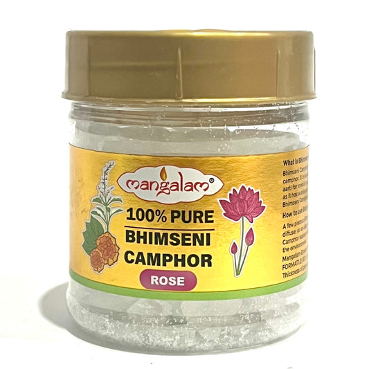 Mangalam Bhimseni Camphor ROSE Jar (50 gms)