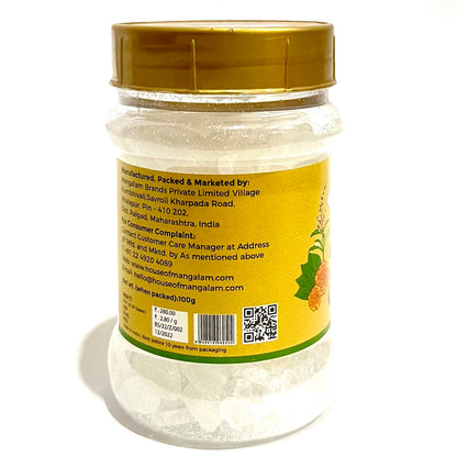 Mangalam Bhimseni Camphor SANDALWOOD Jar (100 gms)