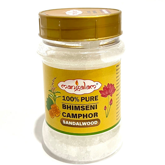 Mangalam Bhimseni Camphor SANDALWOOD Jar (100 gms)