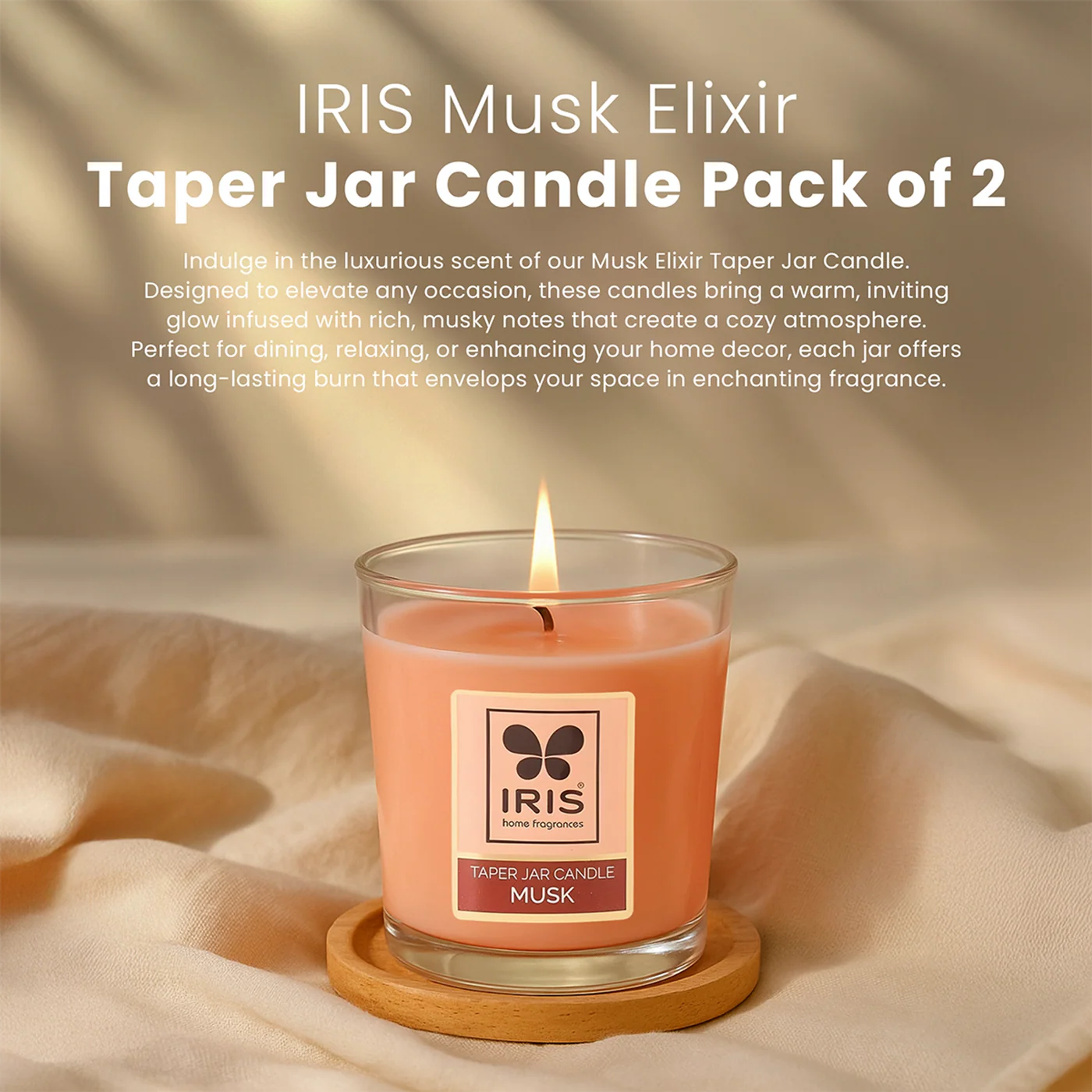 IRIS MUSK ELIXIR Taper Candles(1 pc- 110 gms)
