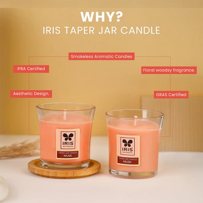 IRIS MUSK ELIXIR Taper Candles(1 pc- 110 gms)