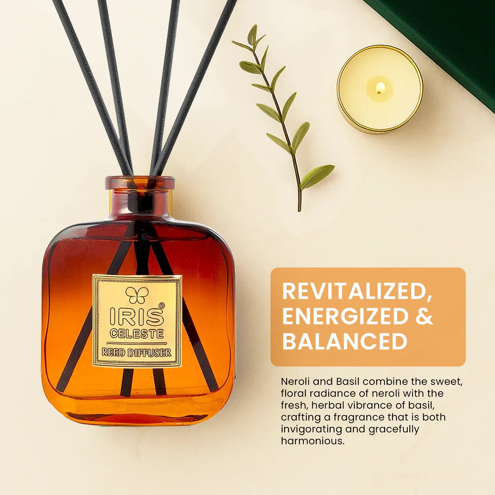 IRIS Celeste NEROLI & BASIL Reed Diffuser Set(150ml)