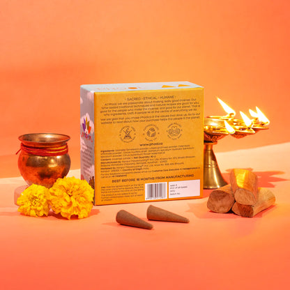 Phool AYODHYA SOUMYA CHANDAN Luxury Incense Cones (40 cones)