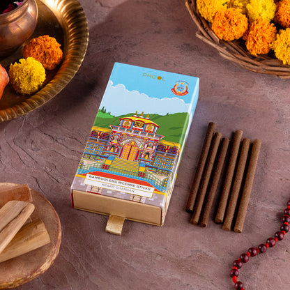 Phool BADRINATH KESAR CHANDAN Bambooless Incense Sticks (27 Sticks)