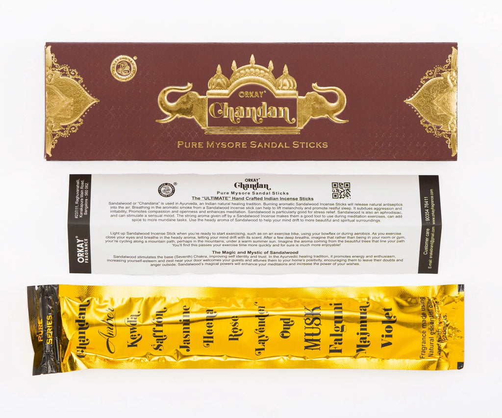 Orkay Fragrances Pure Chandan Incense Sticks (10 sticks)
