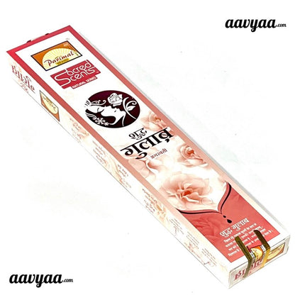 Parimal Sacred Scents Natural Series PURE ROSE Incense Sticks (24 gms)