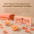 IRIS  PEACH POMEGRANATE Aromatic Floating Candles (pack of 2)
